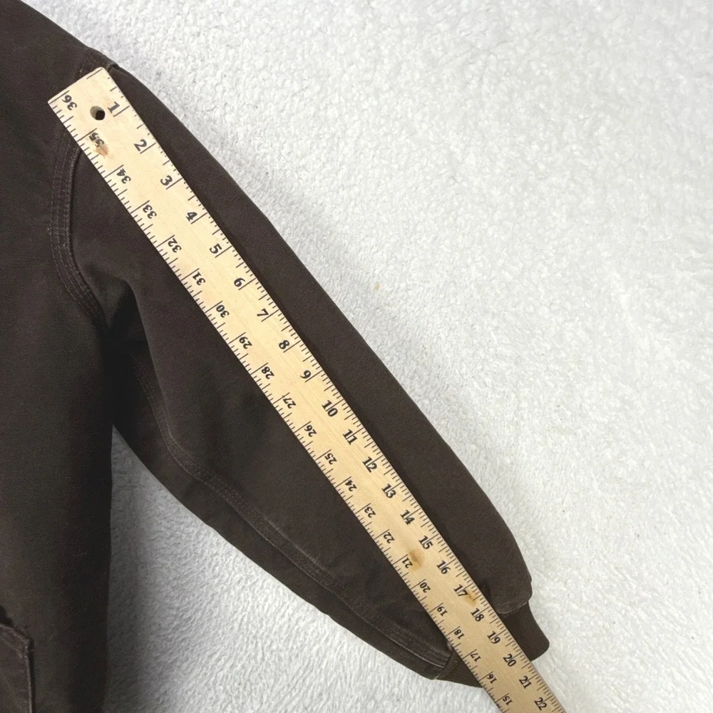 Carhartt Sandstone Jacket Quilt Lined Youth Large (10/12) YYJ130 DKB Dark Brown‎